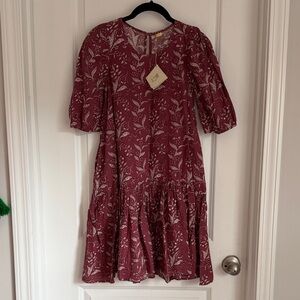 Matta Burgundy Floral Dress